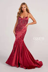 Prom Dresses Prom Cut Out Formal Mermaid Long Dress Burgundy