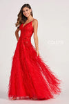 Prom Dresses Prom Feather Formal Glitter Long Dress Red