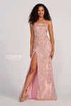 Prom Dresses Long Beaded Formal Prom Dress Rose Gold