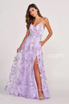 Prom Dresses Long Prom 3D Flowers Formal Dress Lavender/Multi