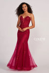 Prom Dresses Applique Long Formal Mermaid Prom Dress Merlot