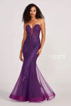 Prom Dresses Applique Long Formal Mermaid Prom Dress Plum