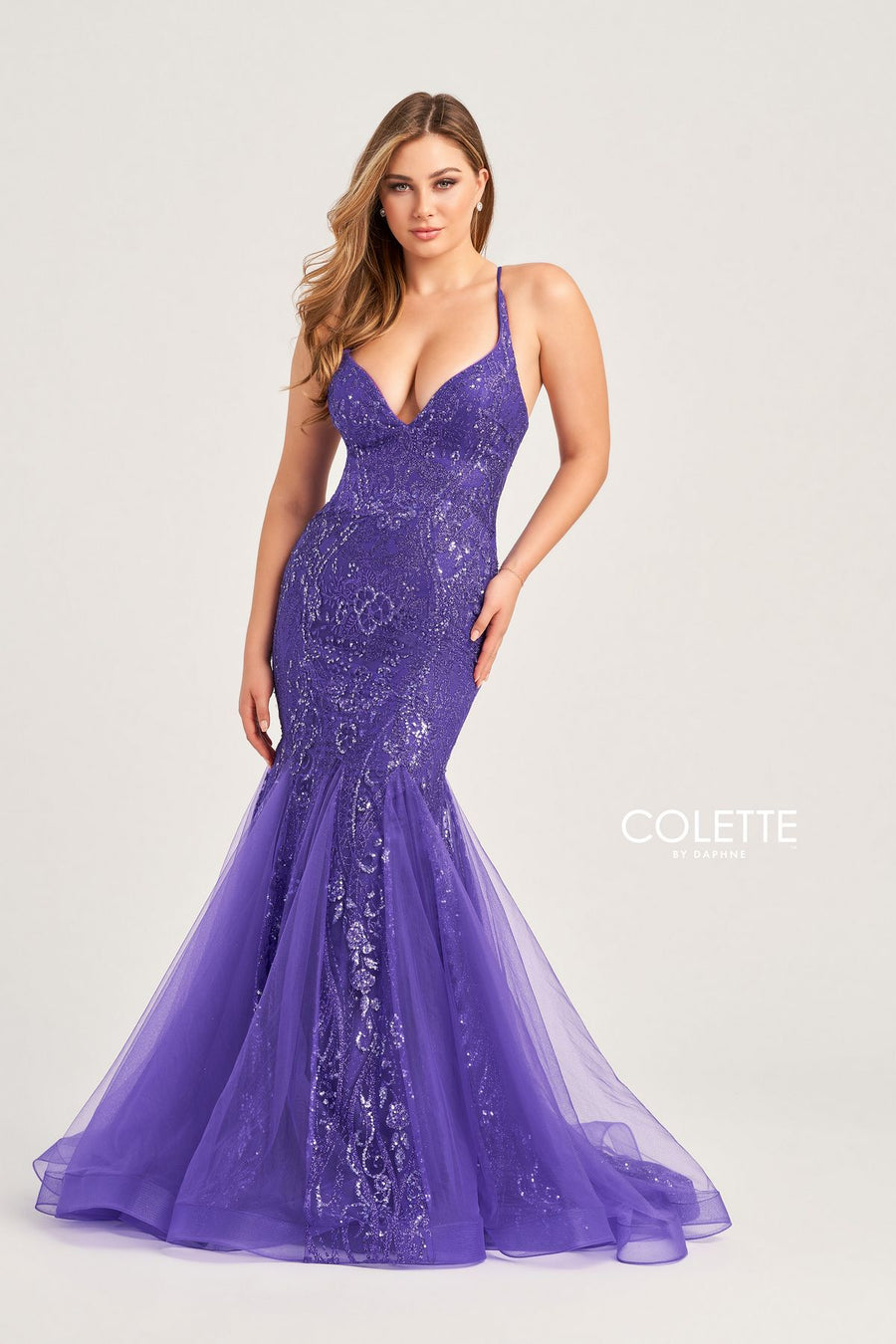 Prom Dresses Glitter Prom Long Formal Mermaid Dress Purple