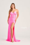 Prom Dresses Prom Long Stone Accents Formal Dress Pink