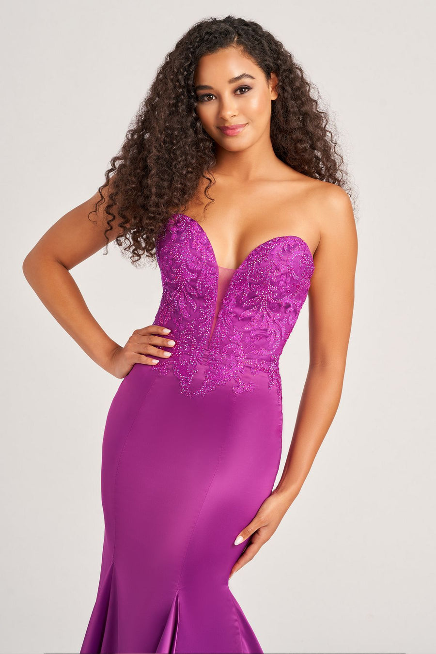 Prom Dresses Mermaid Prom Long Stones Formal Dress Amethyst