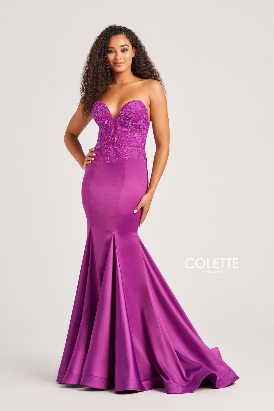 Prom Dresses Mermaid Prom Long Stones Formal Dress Amethyst