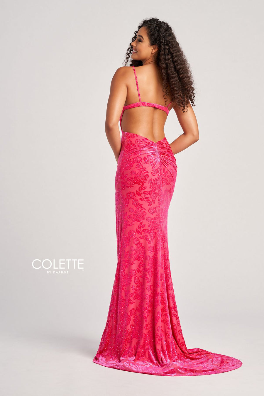 Prom Dresses Fitted Prom Long Stones Formal Dress Pink