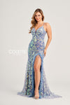 Prom Dresses Long Formal Sequin Prom Mermaid Dress Steel Blue