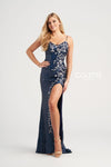 Prom Dresses Long Sequin Formal Long Prom Dress Navy Blue/Silver