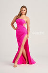 Prom Dresses Cut Out Long Formal Prom Dress Hot Pink