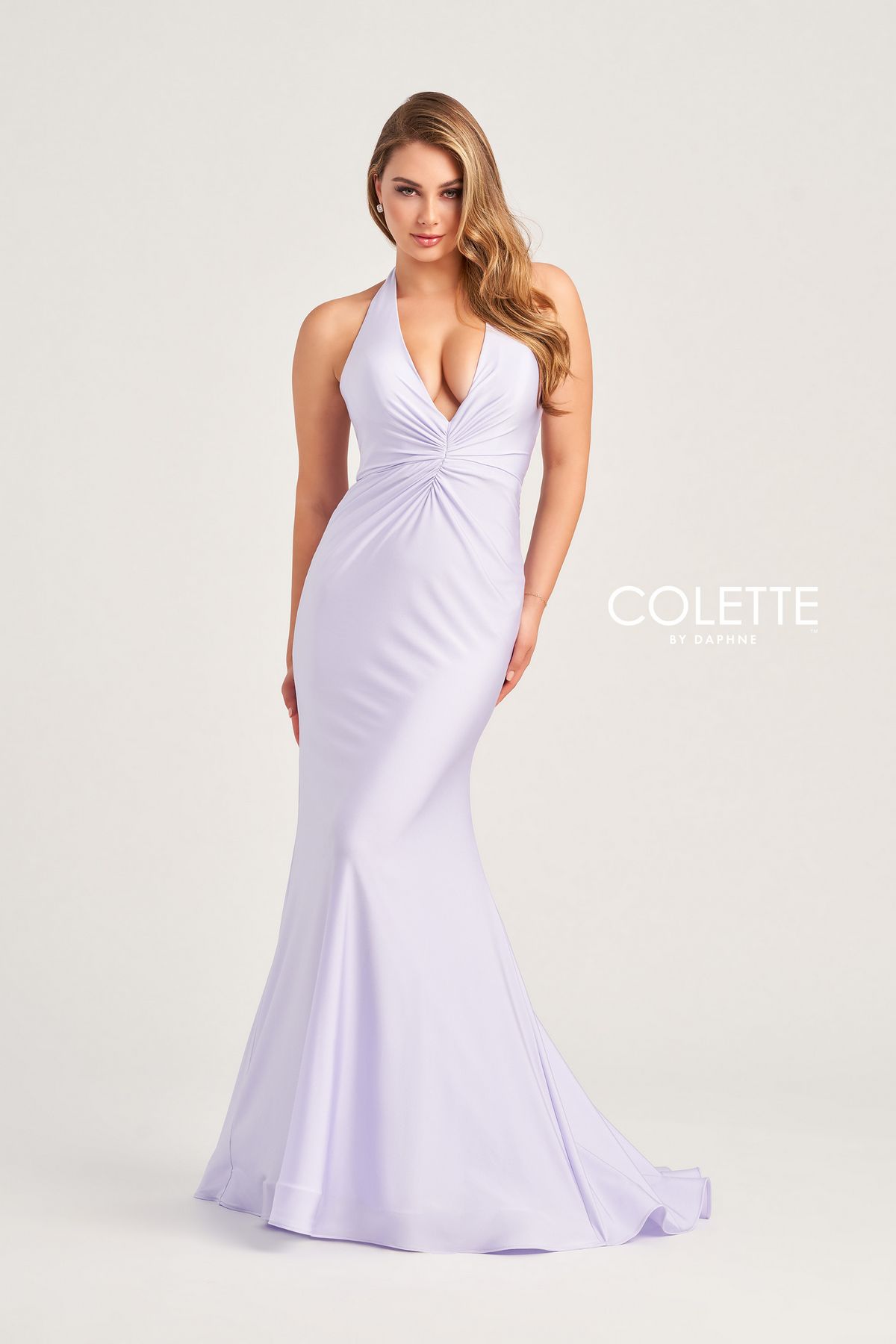 Prom Dresses Halter Long Formal Fitted Prom Dress Lilac