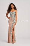 Prom Dresses Long Sequin Formal Prom Dress Champagne/Turquoise