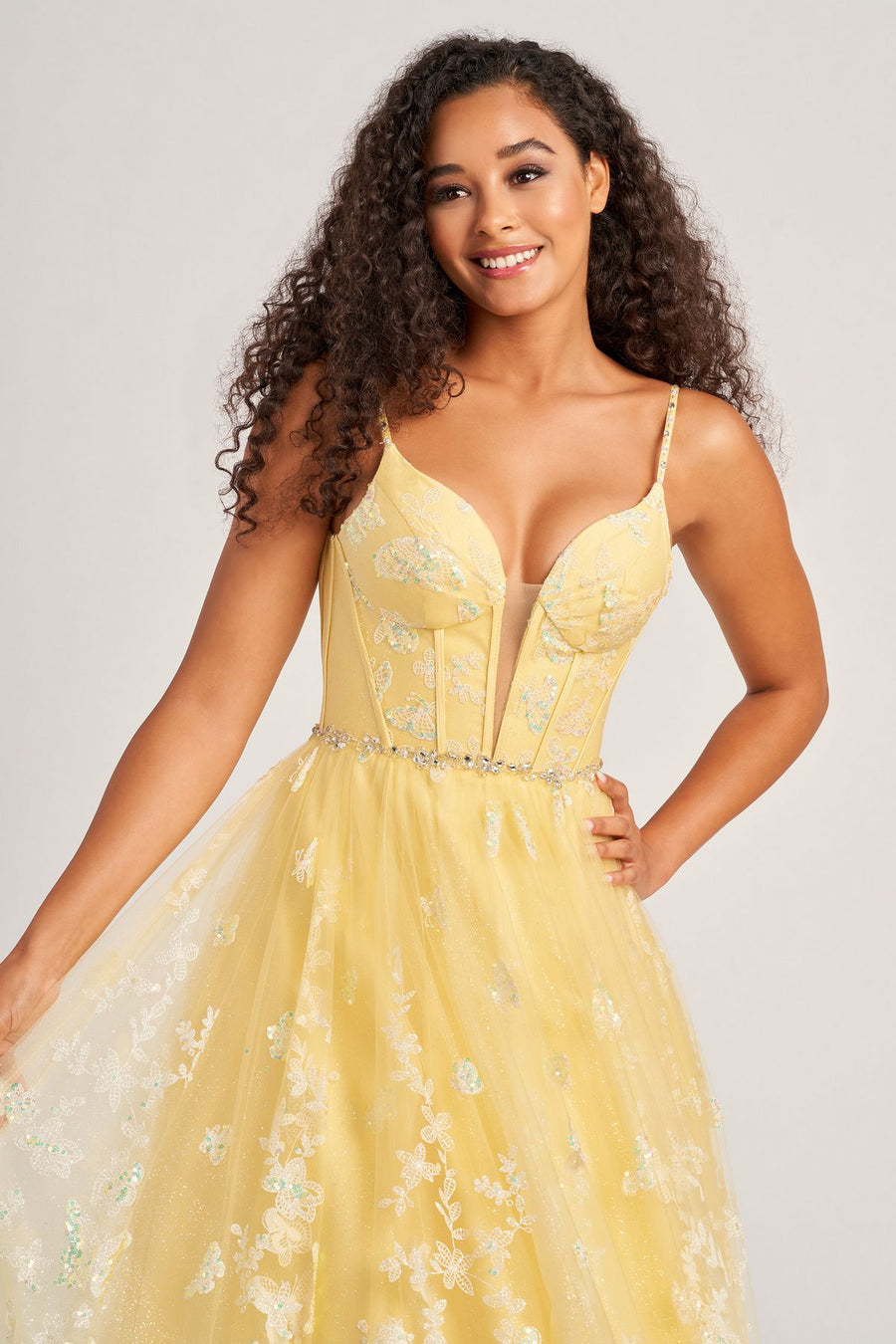 Prom Dresses Long Glitter Formal Prom Dress Yellow