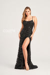 Prom Dresses Sequin Long Formal Mermaid Prom Dress Black