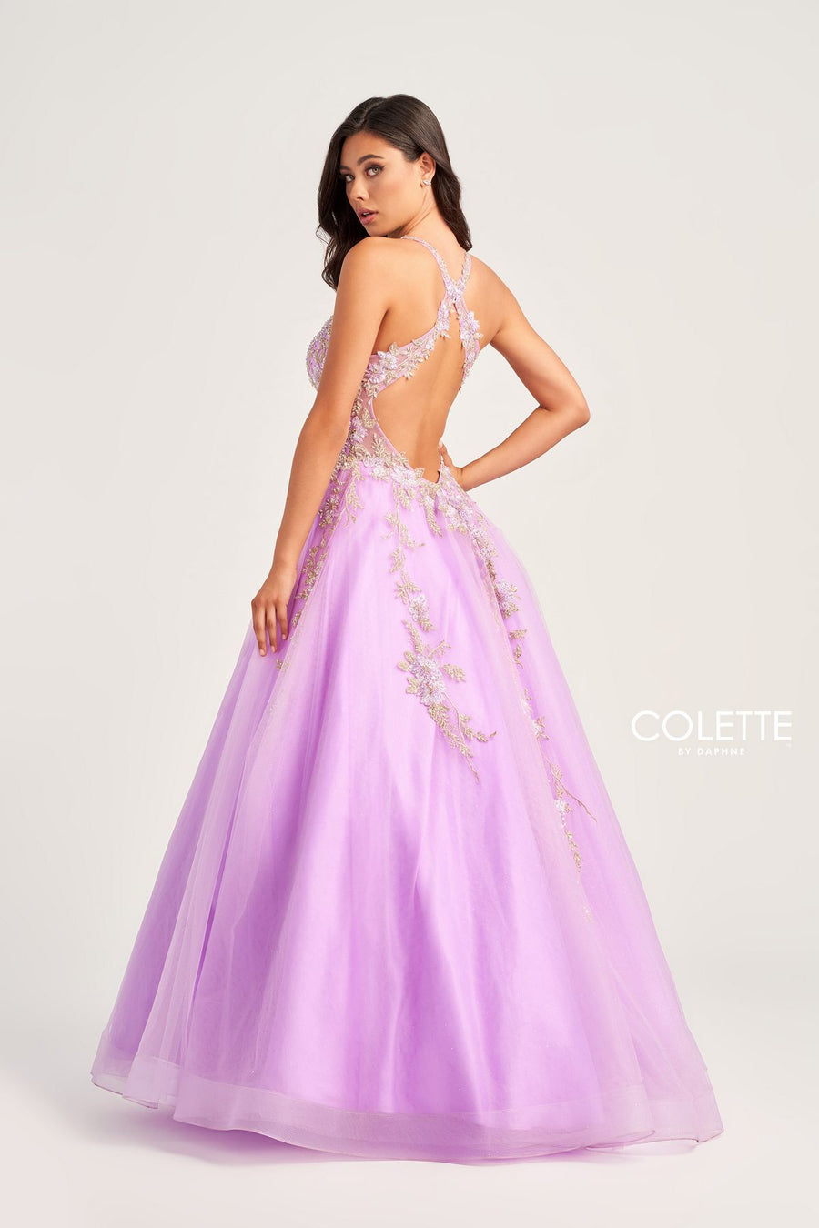 Prom Dresses Long Prom Formal Beaded  Ball Gown Lilac