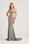 Prom Dresses Long Mermaid Prom Formal Cut Out Dress Charcoal