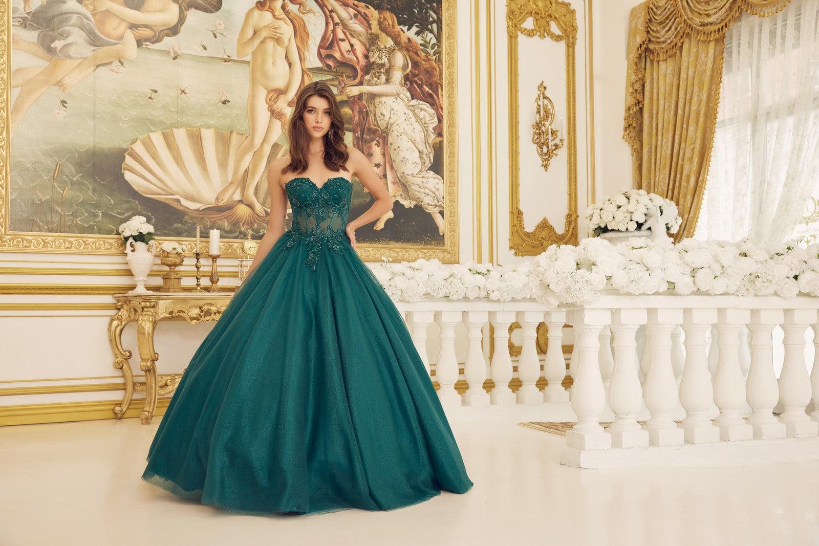 Emerald Green Ballroom Wedding Dresses