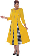 Cocktail Dresses Midi Long Sleeve Cocktail Dress Yellow