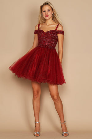 Burgundy store dama dress