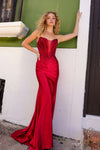 Prom Dresses Long Fitted Prom Gown Burgundy