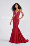 Prom Dresses Beaded Long Formal Fitted Prom Gown Wine