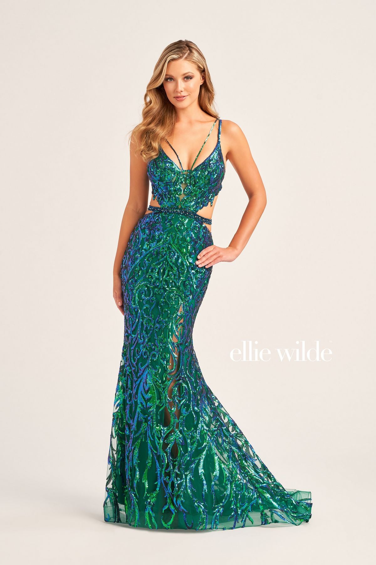 Prom Dresses Long Beaded Formal Fitted Prom Dress Emerald