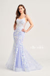 Prom Dresses Long Mermaid Glitter Prom Gown Periwinkle/Opal