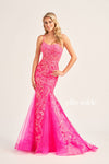 Prom Dresses Long Mermaid Glitter Prom Gown Magenta