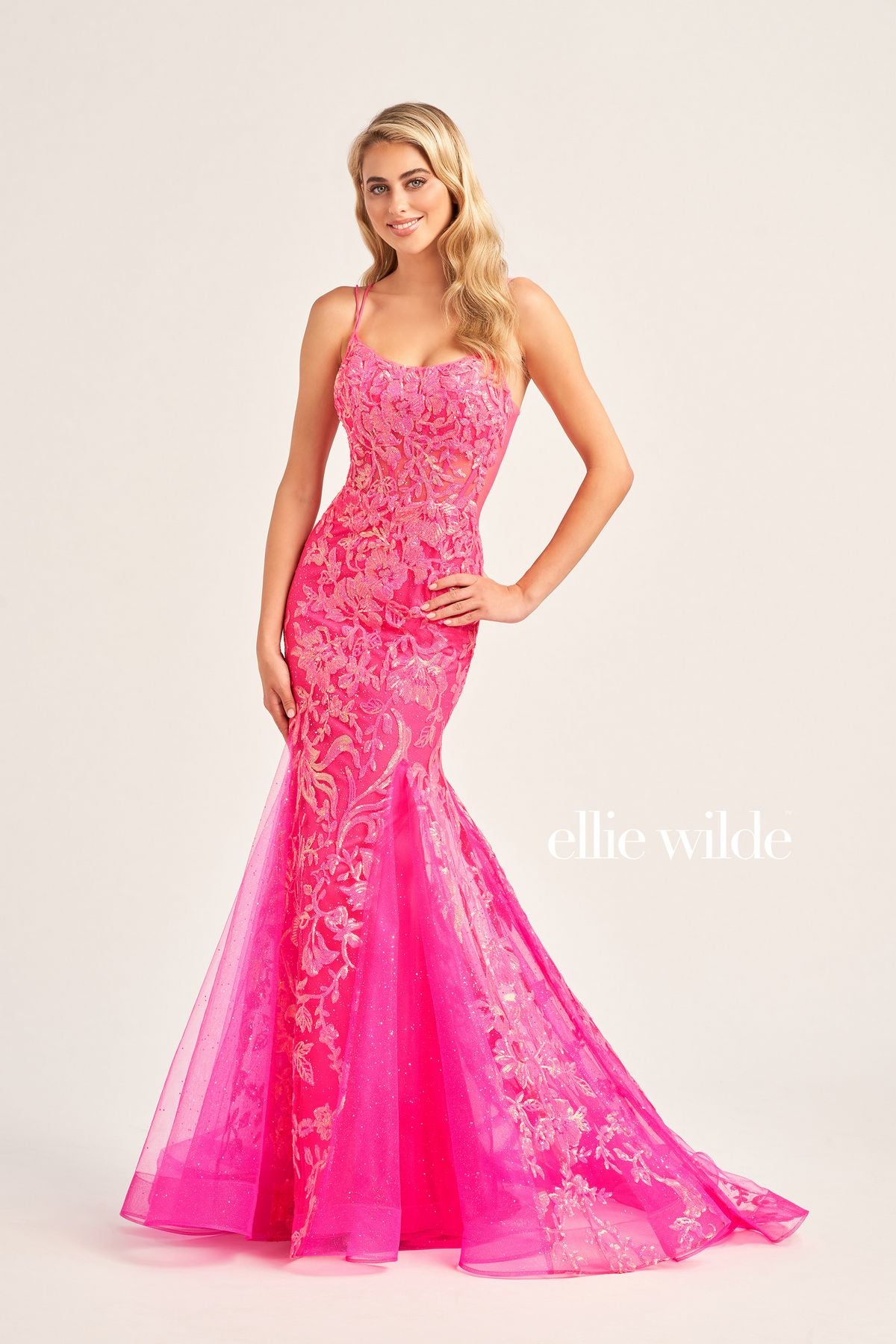 Prom Dresses Long Mermaid Glitter Prom Gown Magenta