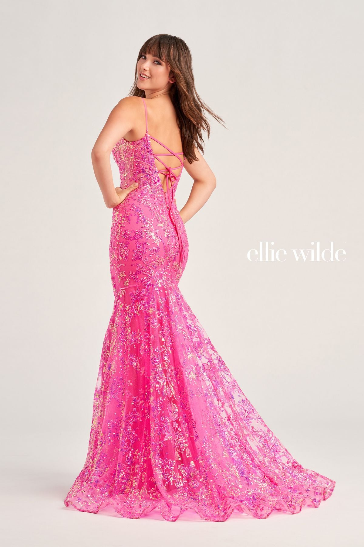 Prom Dresses Prom Fitted Formal Glitter Long Gown Hot Pink