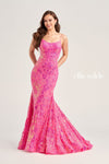 Prom Dresses Long Beaded Formal Prom Gown Hot Pink