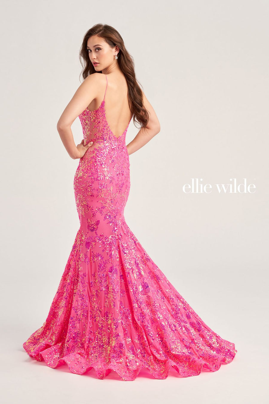 Prom Dresses Long Beaded Formal Prom Gown Hot Pink