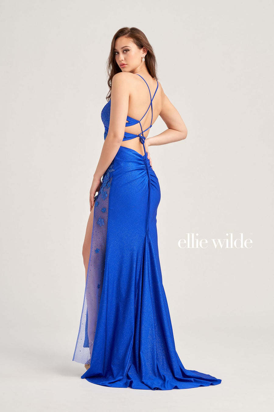 Prom Dresses Prom Formal Beaded Applique Long Gown Royal Blue