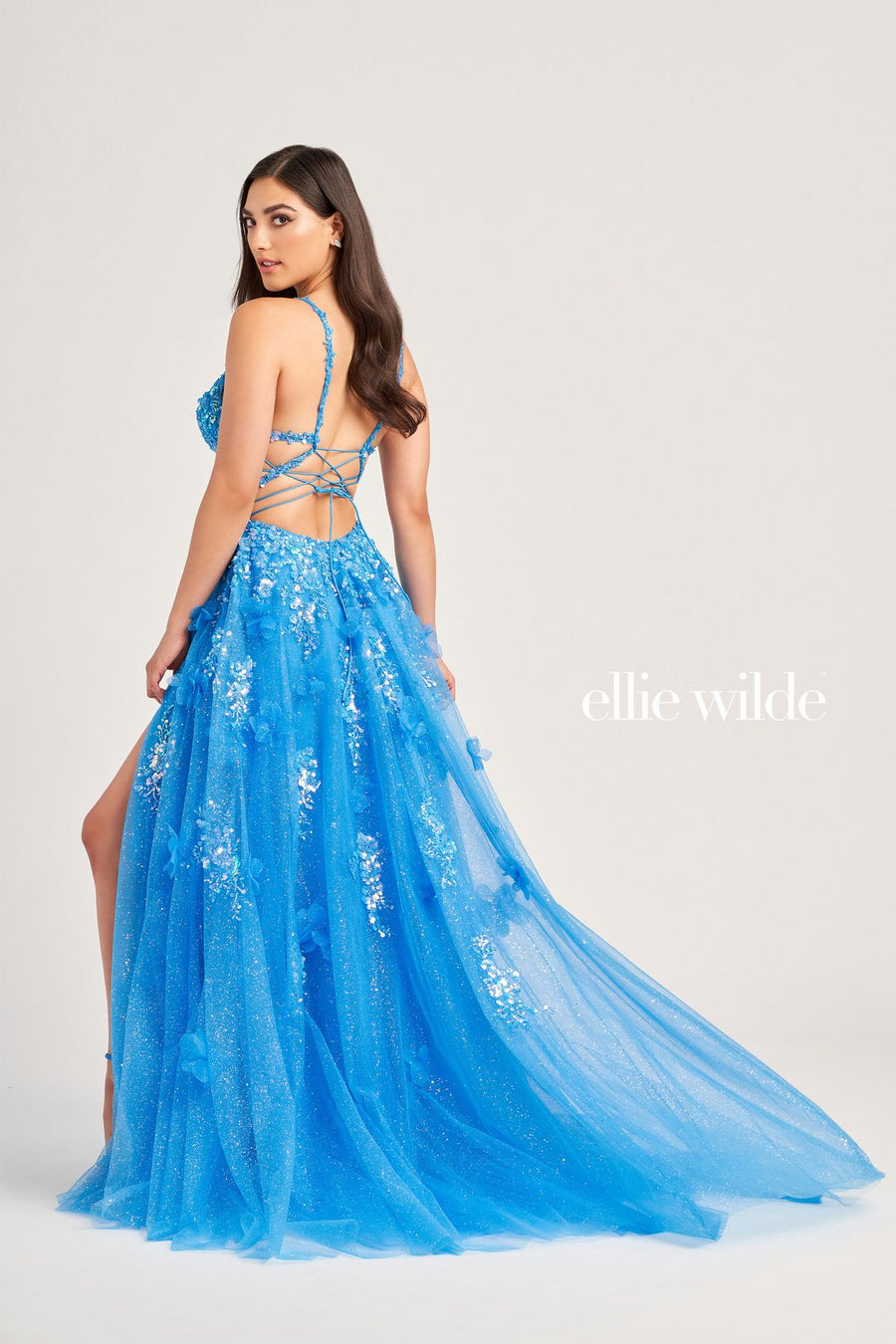 Prom Dresses Prom Long Glitter Ball Gown Cerulean Blue