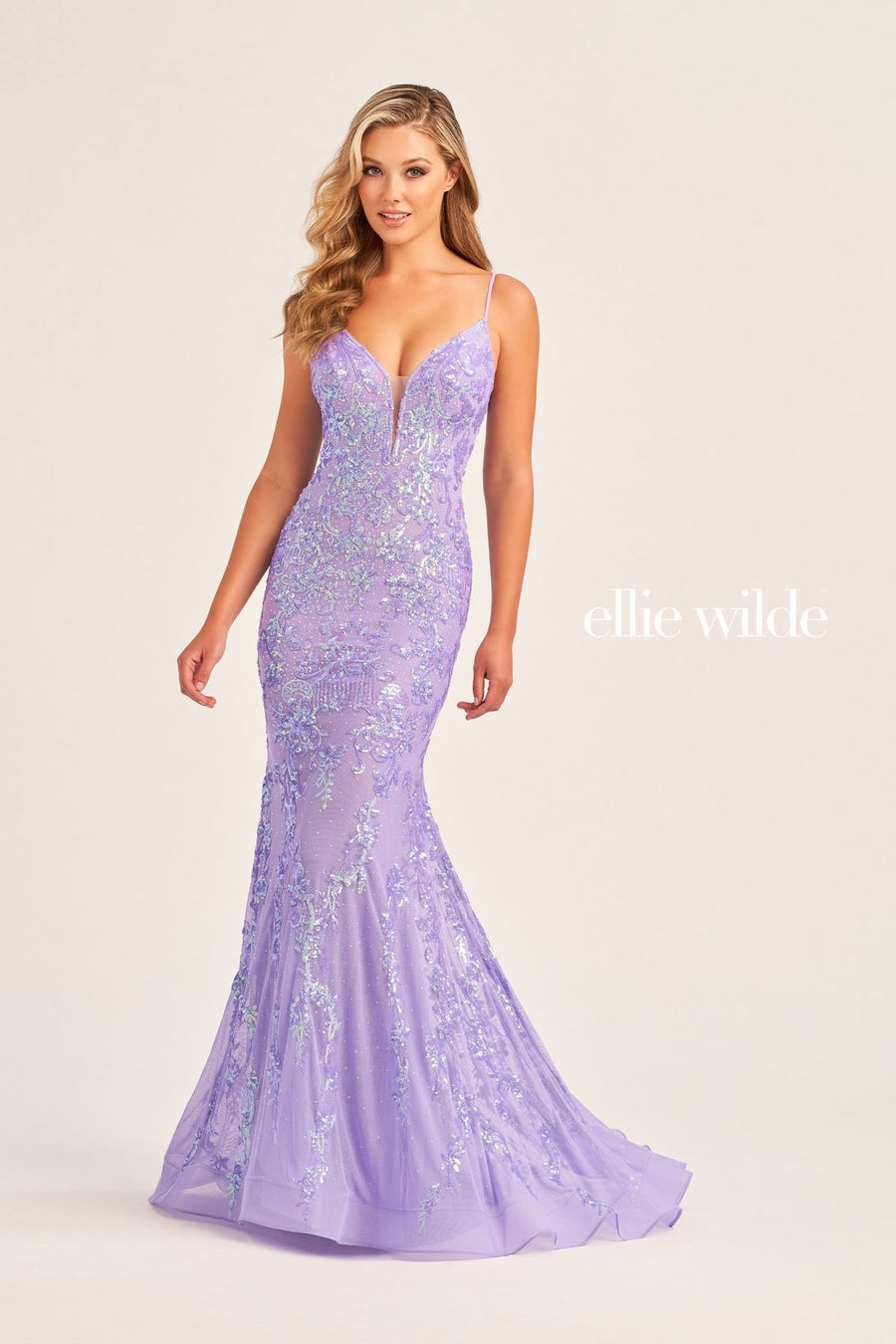 Prom Dresses Long Mermaid Formal Beaded Prom Dress Lavender