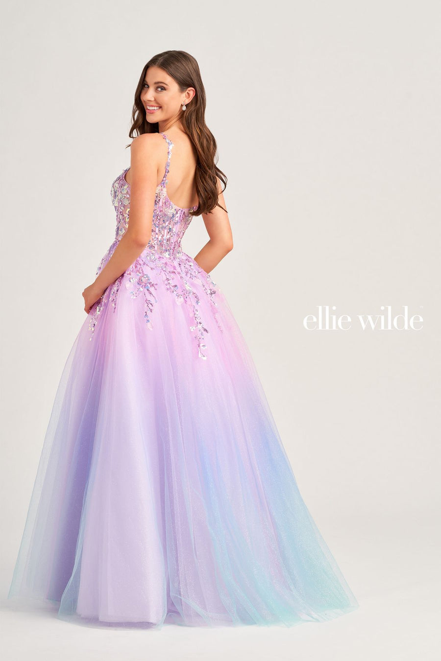 Prom Dresses Long Ball Gown Glitter Prom Dress Cotton Candy