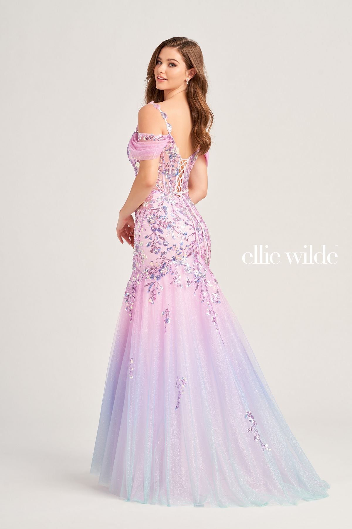 Prom Dresses Long Beaded Mermaid Prom Dress Cotton Candy