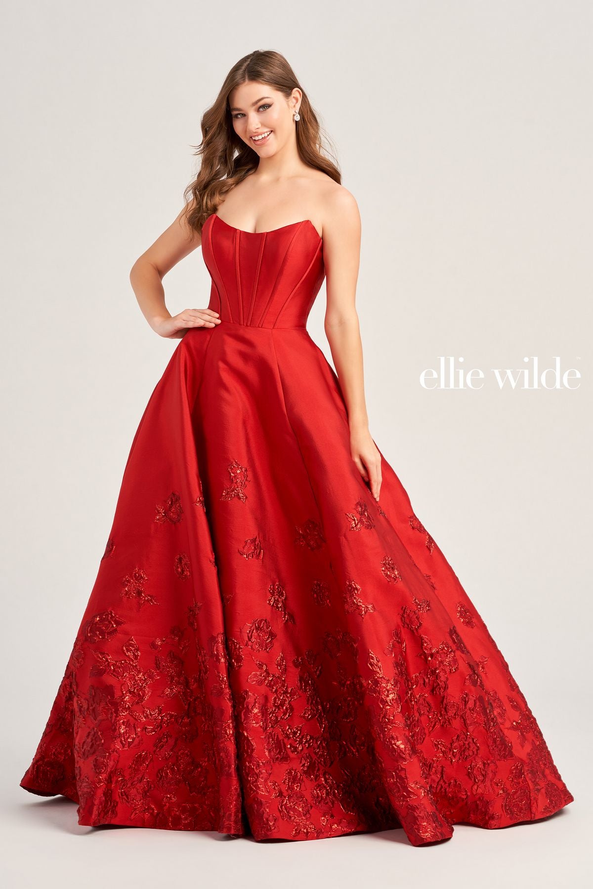 Prom Dresses Prom Long Pocket Ball Gown Dark Red