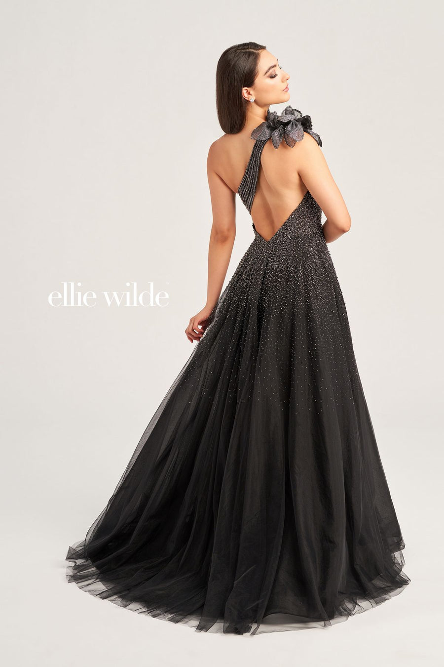 Prom Dresses Long Ball Gown Beaded Prom Dress Black/Gunmetal