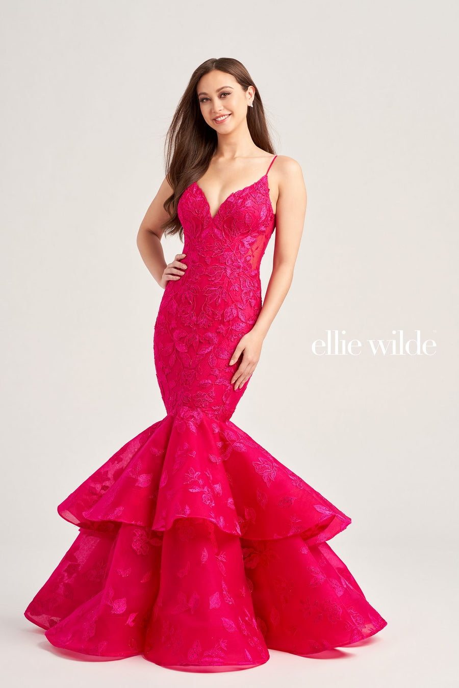 Prom Dresses Mermaid Long Formal Prom Gown Magenta