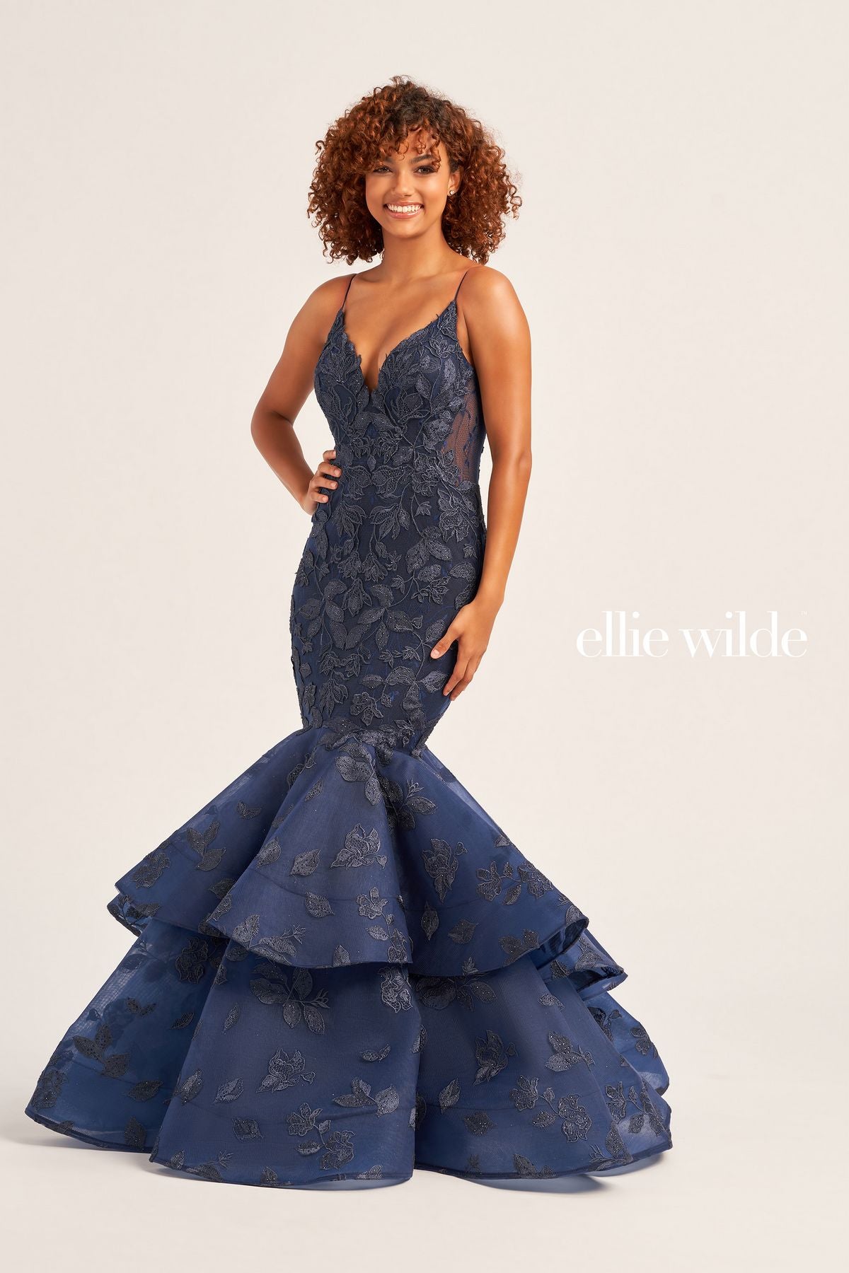 Prom Dresses Mermaid Long Formal Prom Gown Navy Blue