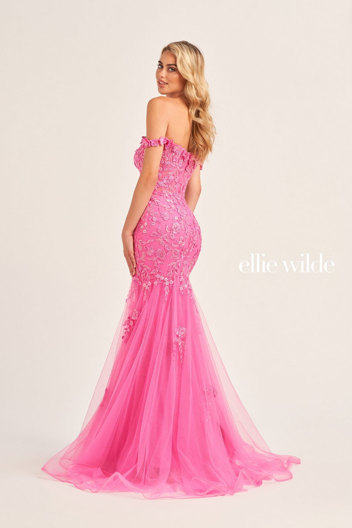 Prom Dresses Long Mermaid Fitted Applique Prom Dress Hot Pink