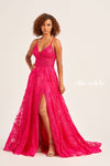 Prom Dresses Long Formal Glitter Evening Prom Dress Magenta