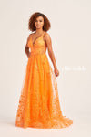 Prom Dresses Prom Long Formal Glitter Evening Gown Orange