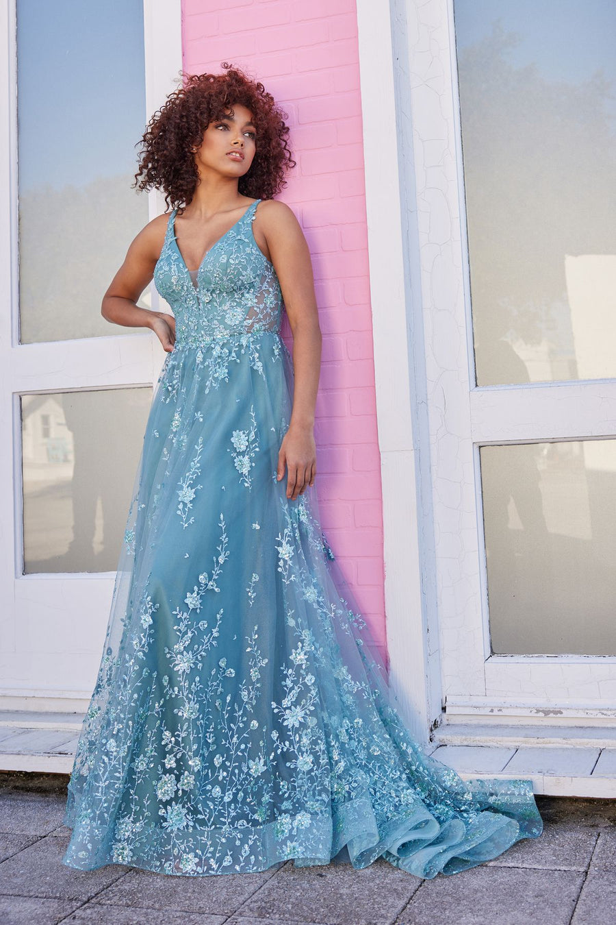 Prom Dresses Prom Long Formal Glitter Evening Gown Sea Glass