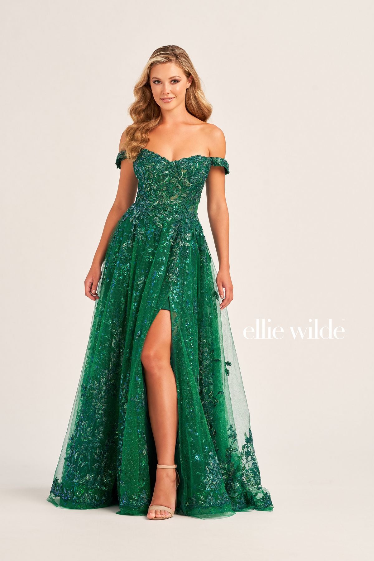 Prom Dresses Prom Long Glitter Ball Gown Emerald