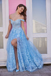 Prom Dresses Prom Long Glitter Ball Gown Light Blue