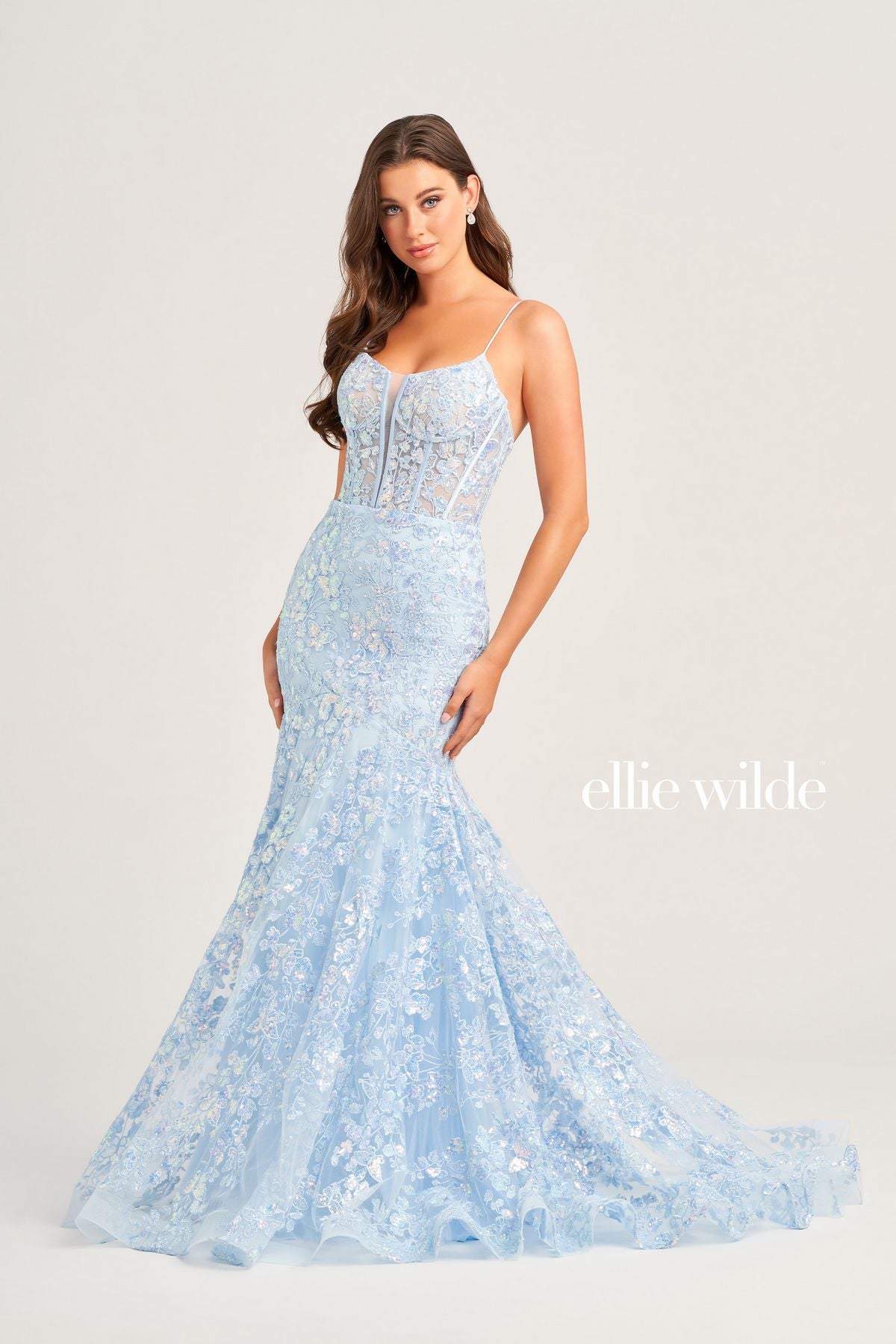 Prom Dresses Long Mermaid Formal Evening Prom Dress Light Blue