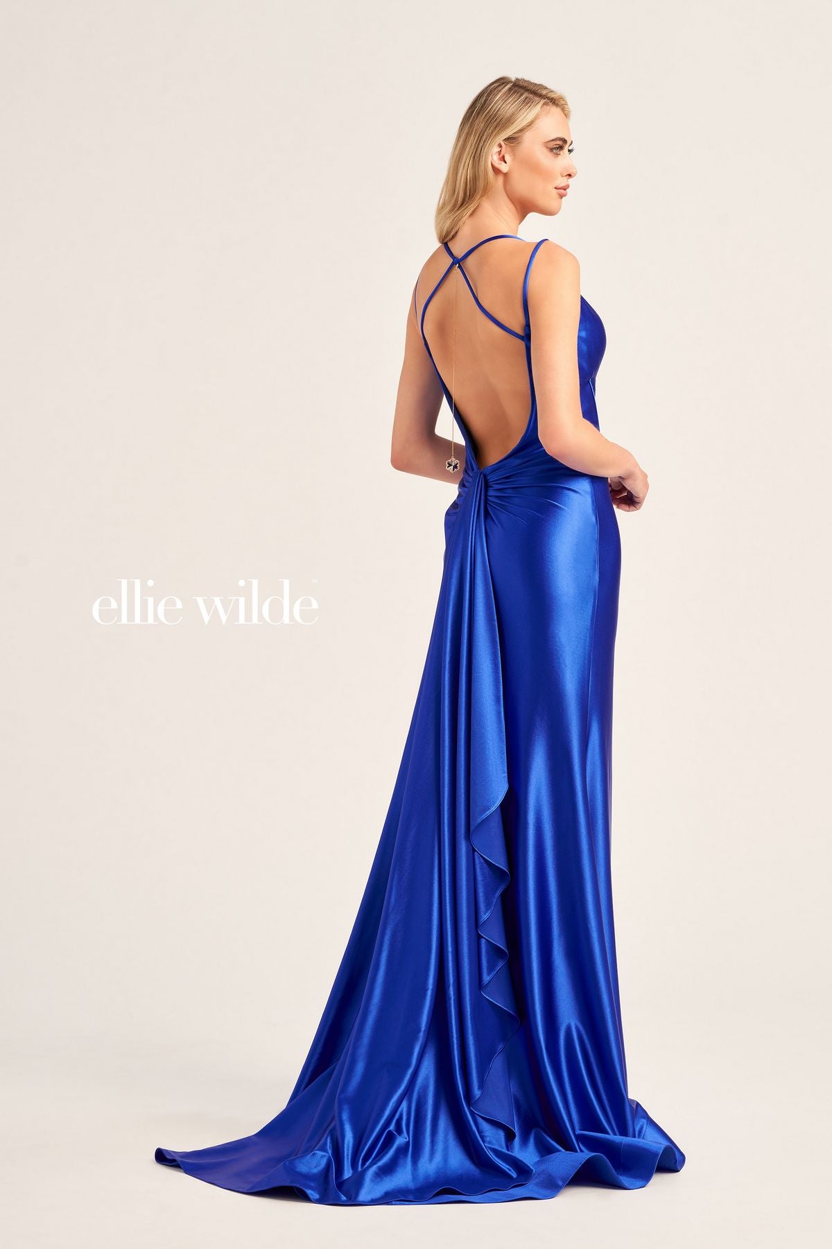 Prom Dresses Long Formal Fitted Slit Prom Dress Royal Blue