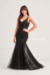 Prom Dresses Glitter Mermaid Long Formal Prom Gown Black